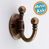 Metal Askı Antik Bakır Vestiyer Dolap Askılık Askılığı Duvar Banyo Mutfak Elbise Çanta Askısı