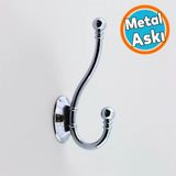 Metal Askı Gümüş Vestiyer Portmanto Dolap Askılık Askılığı Duvar Banyo Mutfak Elbise Kıyafet Askısı