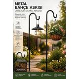 Metal Askılık Saksılık 115 Cm, Bahçe Askısı Çiçeklik Askısı, Solar Lamba Askılığı Ayd - Çok Renkli
