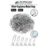 Metal Ataç 28Mm 250 Li 1 Paket Nikel Kaplama 20 Sayfa Kapasiteli Metal Ataş Ofis Okul Büro Dayanıklı Paslanmaz