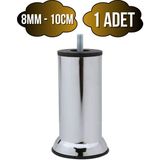 Metal Ayak Vidalı Pasolu Mobilya Yatak Koltuk Baza AYAĞI(METAL)(10CM - 12CM - 15CM)(8MM)(VİDALI) - Krom - 10cm - 1 ADET