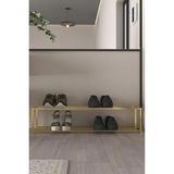Metal Ayakkabılık Modern Minimalist Ayakkabı Düzenleyici Antre & Hol Toparlayıcı 22X70X20 cm - Altın
