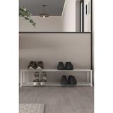 Metal Ayakkabılık Modern Minimalist Ayakkabı Düzenleyici Antre & Hol Toparlayıcı 22X70X20 cm - Beyaz