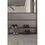 Metal Ayakkabılık Modern Minimalist Ayakkabı Düzenleyici Antre & Hol Toparlayıcı 22X70X20 cm - Siyah