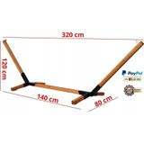 Metal Ayaklı Ahşap Bahçe Hamak Ayağı / Şık Ve Dayanıklı Tasarım Hamak Ayağı