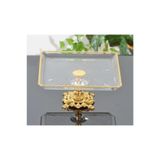 METAL AYAKLI GOLD DETAYLI PAŞABAHÇE MADLEN SUNUM SERVİS TABAĞI
