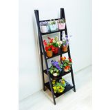 Metal Ayaklı, MDF Raflı, Siyah Saksılık