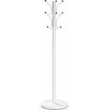 Metal Ayaklı Portmanto Askılık 8 Kancalı Modern Elbise Askısı Beyaz Ayakta Askılık Vestiyer Askı Standı