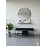 Metal Ayaklı Raflı Bench Puf Bank Antre Mutfak Salon Yatak Odası Puf Bank