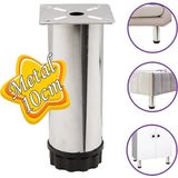 Metal Ayarlanabilir 10 Cm Krom Destek Ayagi Mobilya Kanepe Baza Koltuk Dolap Sehpa Tv Unitesi Ayagi