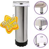 Metal Ayarlanabilir 12 Cm Krom Destek Ayak Mobilya Kanepe Baza Koltuk Dolap Sehpa Tv Ünitesi Ayağı