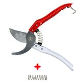 Metal Bağ Makası 200 mm - Profesyonel Bahçe Budama Makası, Paslanmaz Çelik Yaylı Budama Makası, Gül, Ağaç, Çalı ve Asma Kesme Makası