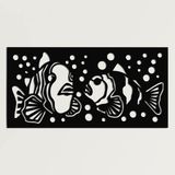 Metal Balık Dekoru, Metal Duvar Dekoru, Ev Dekorasyonu, Metal Tabela, Deniz Duvar Dekoru, Balık Tabelası, Metal Duvar Sanatı (24" G x 12" Y / 60x30 cm)