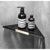 Metal Banyo/mutfak Düzenleyici Organizer Köşe Şampuan Rafı Siyah - Çok Renkli