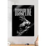 Metal Baskı - Discipline, Heykel, Motivasyon Fitness, Disiplin Dekoratif Tablo
