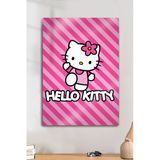 Metal Baskı - Hello Kitty, Pembe Temalı, Parlak Poster