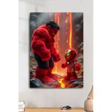 Metal Baskı Marvel Parlak Duvar Tablosu - Mini Hulk İronman, Kids, Çocuk Posterleri