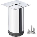 Metal Baza Dolap Ayağı Krom Kalın Çap 60 Mm Yükseklik : 12 Cm