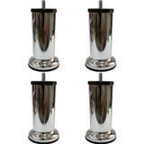 Metal Baza Koltuk Kanepe Sehpa Ayağı Krom 12 Cm M8 Ince Diş (4 ADET)
