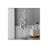 Metal Beyaz Ayaklı Askılık Elbise Askısı Portmanto Askılık 165*32 Cm