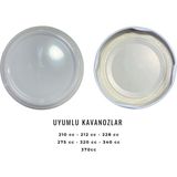 Metal Beyaz Konserve Kavanoz Kapağı 63 mm - 10 Adet - 210 ml