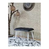 Metal Beyaz Tel Ayaklı 60 Cm Puf Bench - Puf - Bench - Oturak - Mutfak Oturağı - Antre Oturağı Füme Renk 60 X 40 Boyut/Ebat
