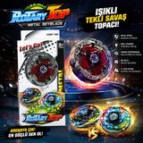 Metal Beyblade Rotary Top Işıklı Tekli Savaş Topacı Kutulu