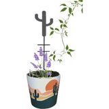 Metal Bitki Destek Çubuğu Saksı Sarmaşık Çiçek Fidan Dal Dekoratif Saksı Bitki Desteği 50X10CM - Siyah