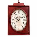 METAL BORDO DUVAR SAATİ RUSTİK ESKİTME TASARIM ROMA RAKAMLI DEKORATİF SAAT OLD TOWN LONDON MODELİ RETRO EV OFİS DUVAR DEKORU