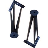 Metal Boru Ayak Kütük Masa Dresuar Kaşıklık Kitaplık Orta Sehpa Zigon Ayağı 40 Cm (2 Adet)