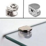 Metal Cam Raf Tutucu Düz Krom ( 5 Adet )