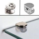 Metal Cam Raf Tutucu Düz Nikel Metal Vidalı (5 Adet )