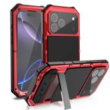 Metal Case iPhone 18 Pro Max/18 Pro için Askeri Standı Yatay | Sağlam Ekran Koruyucu Kapak Çizilmeye Dayanıklı Cep Telefonu