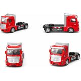 Metal Çekici Tır Oyuncak – Die Cast Şehir Kamyonu – 1:32 Çekici Truck Model 12 cm - Kırmızı