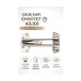 Metal Çelik Kapı Emniyet Kilidi, Kolay Montajlı Güvenlik Aparatı - 10 x 10 cm - Renkli