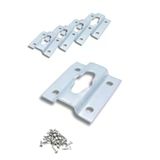 Metal Çerçeve Askı Aparatı, 42X45mm, Beyaz, 4'Lü Set
