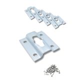 Metal Çerçeve Askı Aparatı, 42x45mm Boyutunda, 1.5mm Kalınlık, Beyaz Renk, Tablo ve Ayna Montajı İçin, Vidalar Dahil, (4)