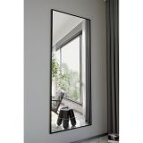Metal Çerçeveli Boy Aynası Diktörtgen, Siyah, 70X180