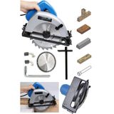 Metal Çift Dişli Sistem Bakır Motor Ahşap Sunta Kesme Daire Testere Makinesi 4200 Watt 185 mm