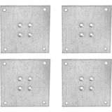 Metal Çinko Masa Bağlantı Sacı Düz 8 x 8 cm Mobilya Yemek Masası Ayak Bağlama Saçı Aparat 4 - Çok Renkli