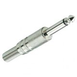 Metal Çivi Jak Mono Jack 6.3mm Lehim Tipi Gitar Jack 1 Adet