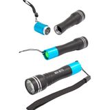 Metal Cob LED Işıklı 100 Lümen 1xaa Pilli 100 Metre Mesafeli Mini El Feneri