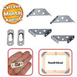 Metal Cok Amacli Kose Birlestirme Aparat Pvc Ahsap Cerceve Tablo Montaj Kose Gonye Asma Aparat Aski