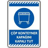 Metal Çöp Konteyner Kapağını Kapalı Tut 20X30 cm (Arkası Çift Taraflı Bantlı Metal) - 20 x 30 cm