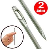 Metal Çuvaldız 15Cm Yorgan İğnesi No7 Kalın Dikiş İğne Mil Tığ -2 Adet