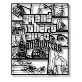 Metal Dekor GTA San Andreas Metal Duvar Tablosu Pop Art