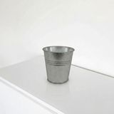 Metal Dekoratif Kova 3 Litre - 19 cm Çok Amaçlı Galvaniz Saksılık ve Düzenleyici (Galvaniz)