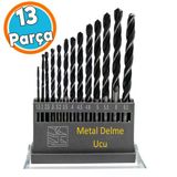 Metal Delme Hss Matkap Ucu Seti 13 'Lü Paket Çelik Metal Alüminyum Delici Uç 1.5 - 6.5 Mm Arası Çap
