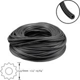 Metal Deposu Pencere Sineklik Fitili – 5-6 mm Kalınlık - 30 Metre Uzunluk - Siyah Sineklik Sabitleme Fitili – Sineklik Tamir Fitili
