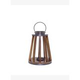 Metal Detaylı Mango Ağacı Konik Fener(31x40 Cm)